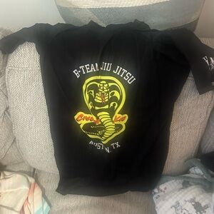 B-Team Jiu Jitsu Black rashguard with Cobra Kai Design